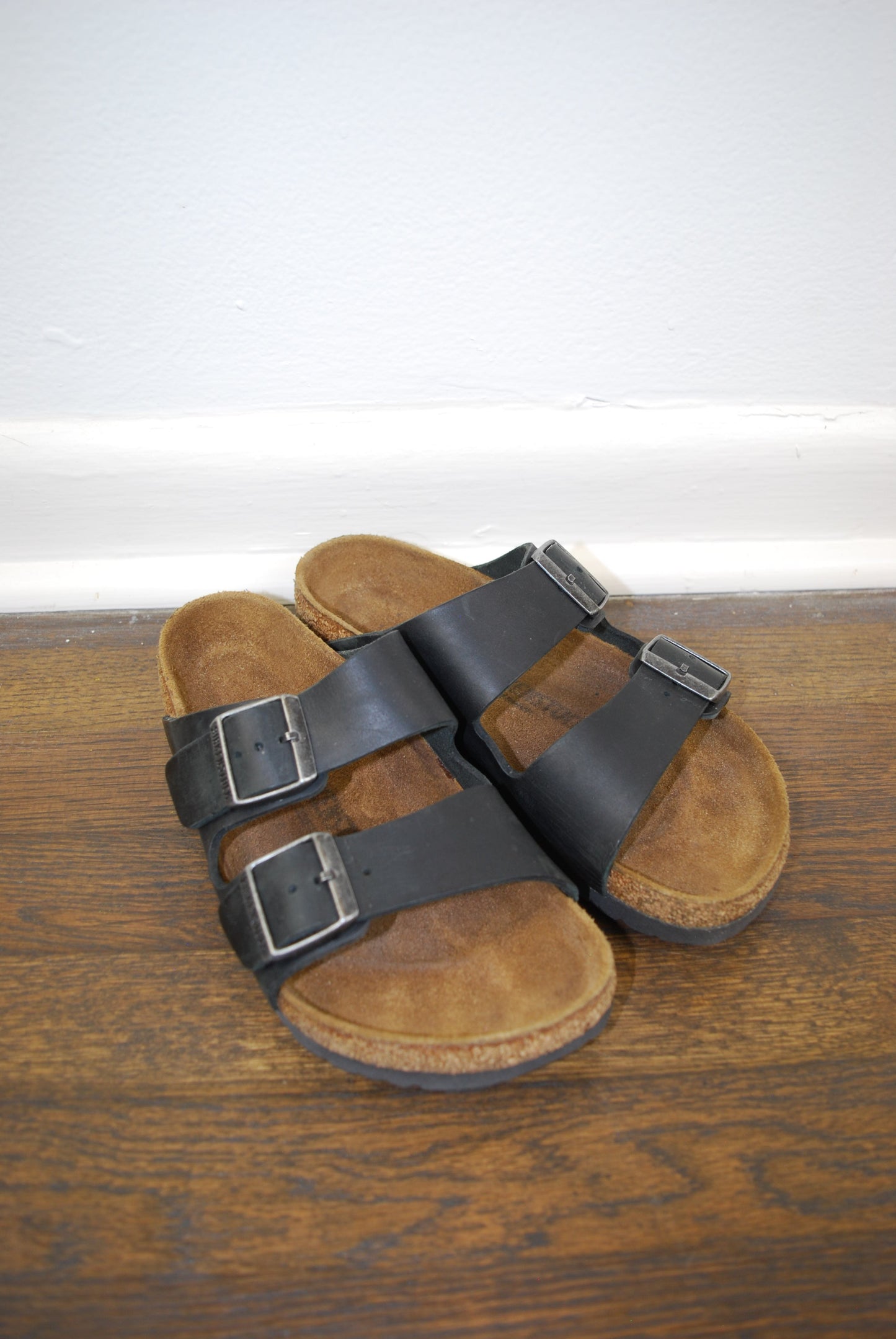 Birkenstock Arizona Birko-Flor Black Two Strap Sandal
