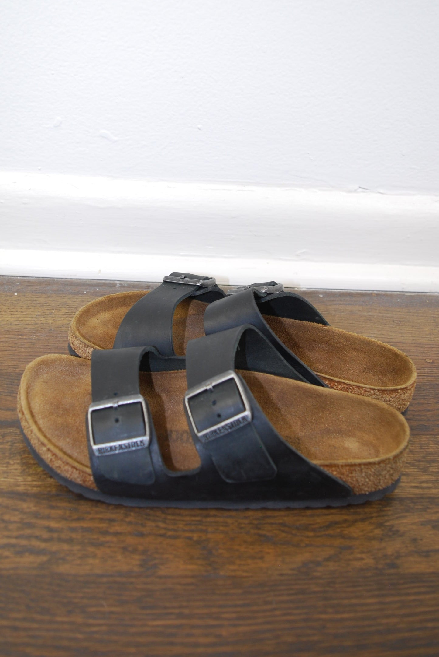Birkenstock Arizona Birko-Flor Black Two Strap Sandal