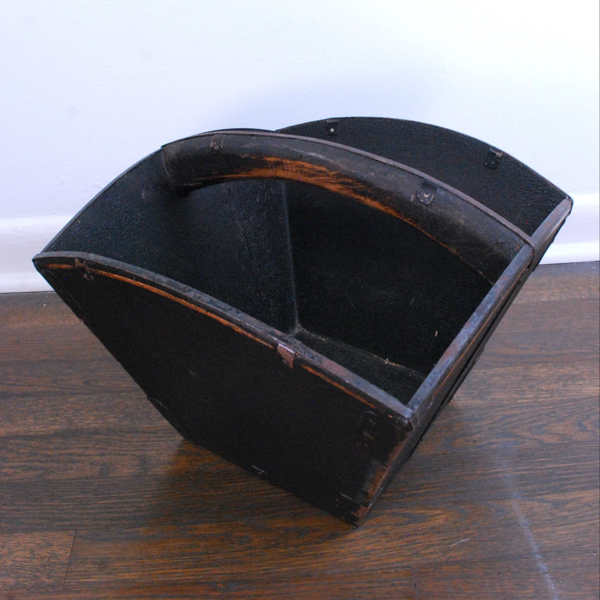 Antique Chinese Oriental Asian Wooden Rice Bucket Box with Handle