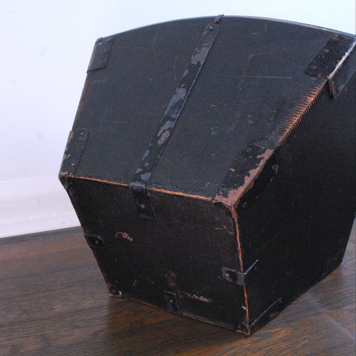 Antique Chinese Oriental Asian Wooden Rice Bucket Box with Handle