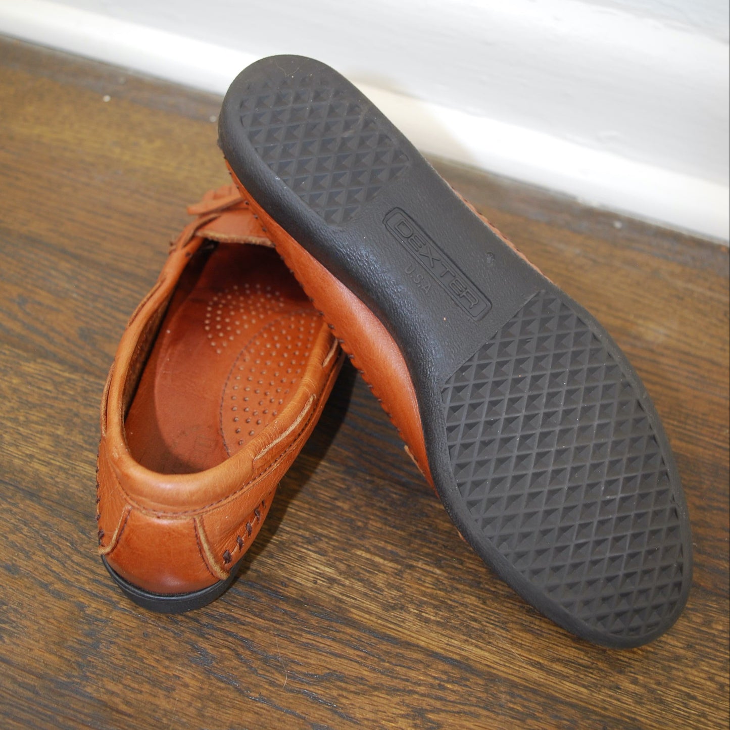 Vintage Dexter Slip On Loafer Brown Leather Moccasin Lightweight