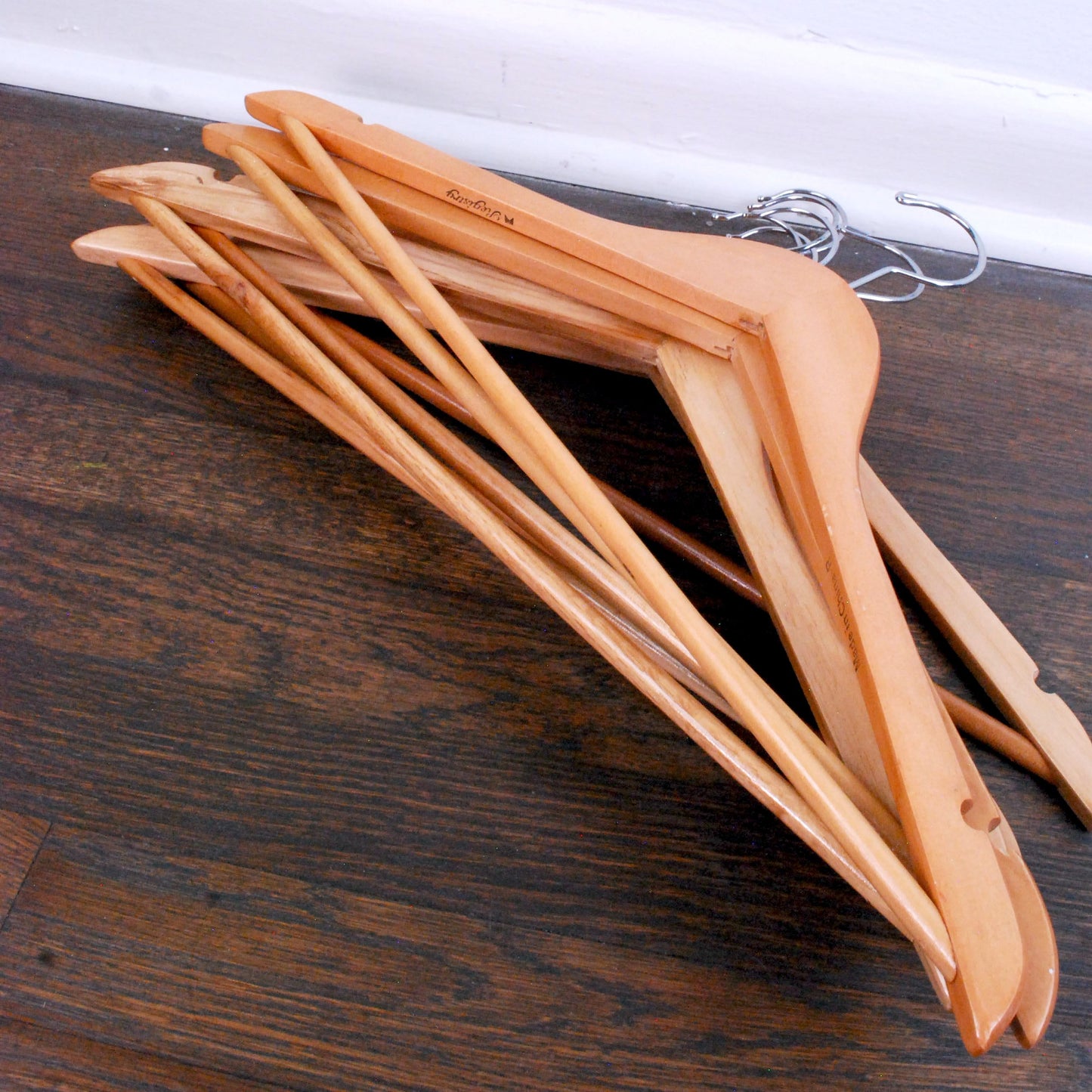 Wood Coat Hanger Luxury Coat Clothes Suit Rounded