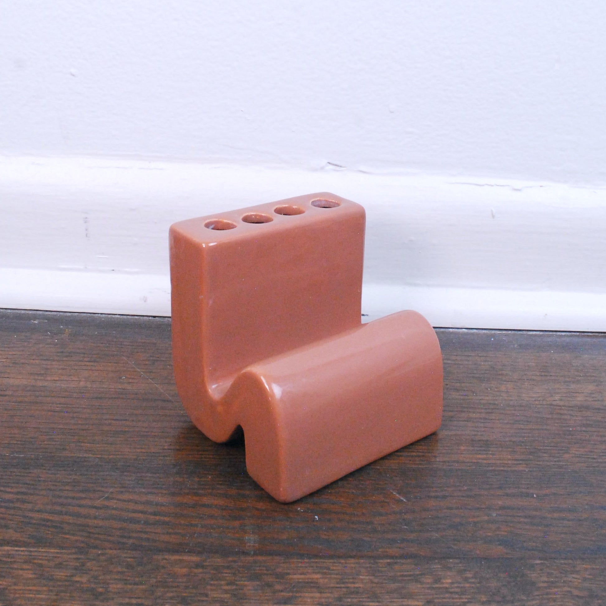 Vintage 60s MCM Vohann of California Retro Mod Ceramic Tooth Brush Holder