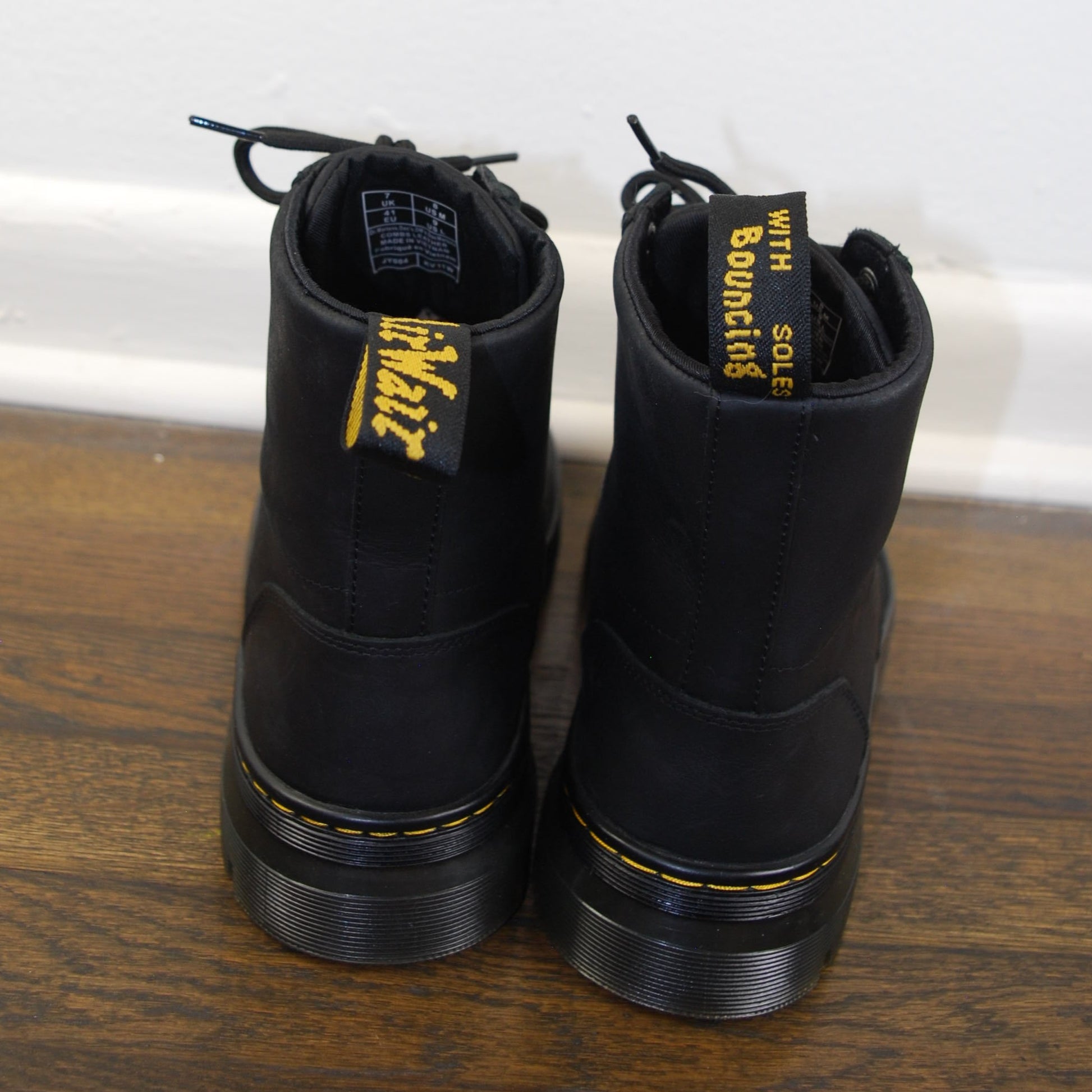 Dr. Marten Black Combs Leather Casual Boot