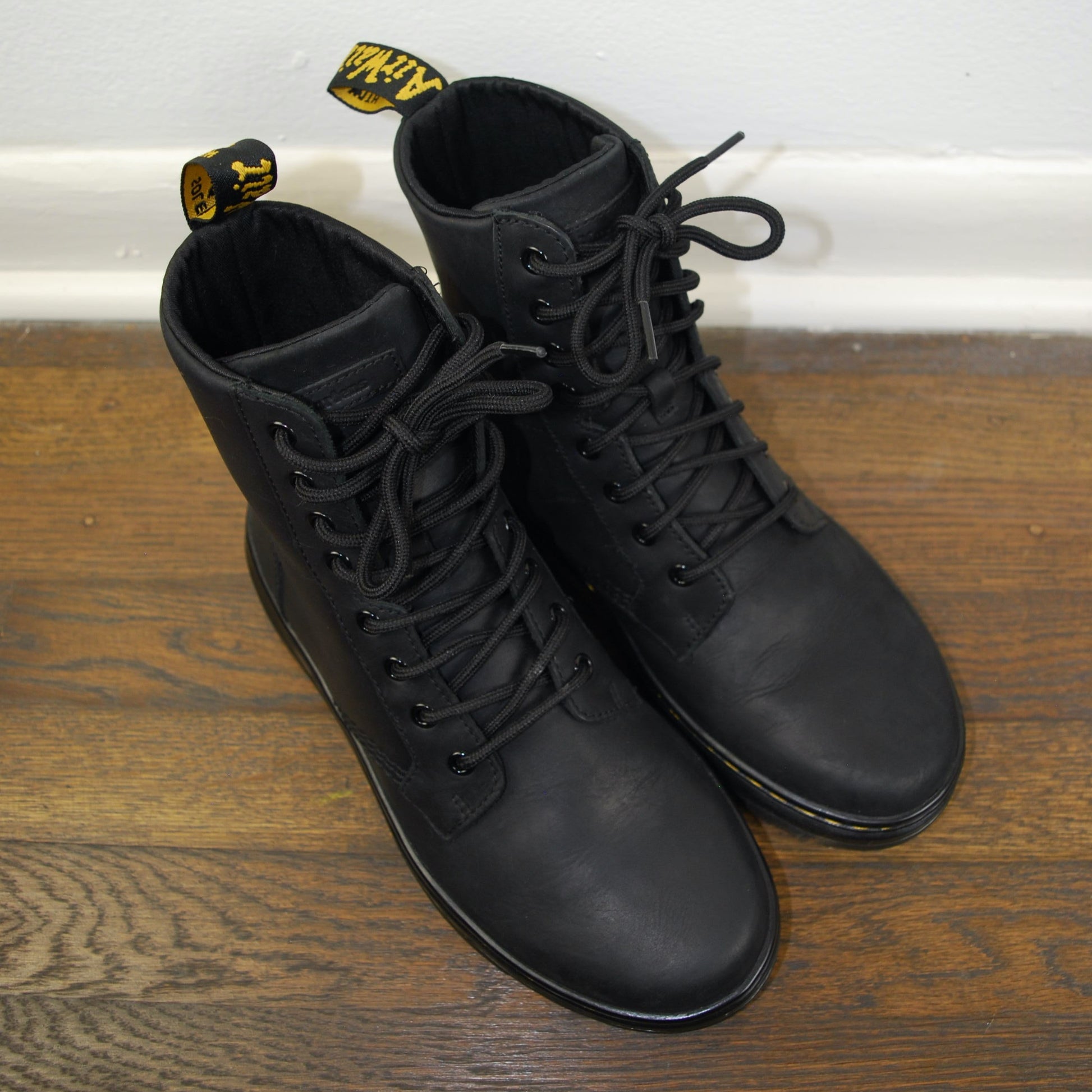 Dr. Marten Black Combs Leather Casual Boot