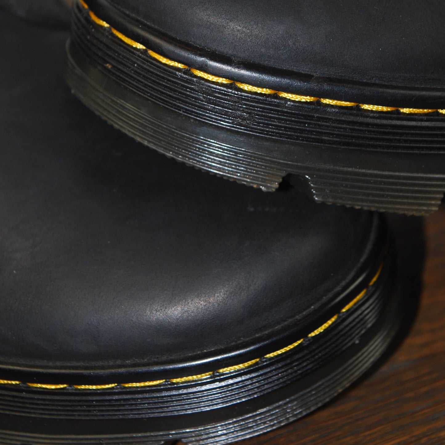 Dr. Marten Black Combs Leather Casual Boot