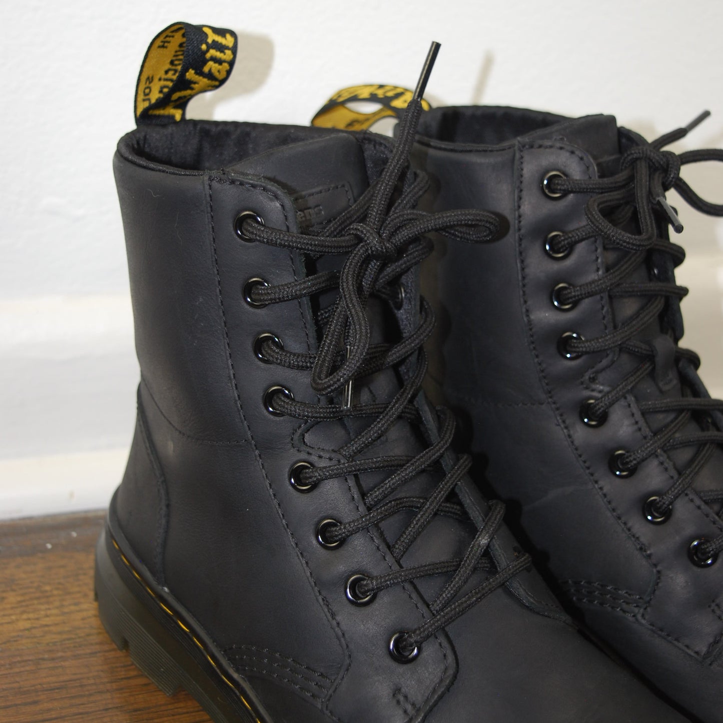Dr. Marten Black Combs Leather Casual Boot