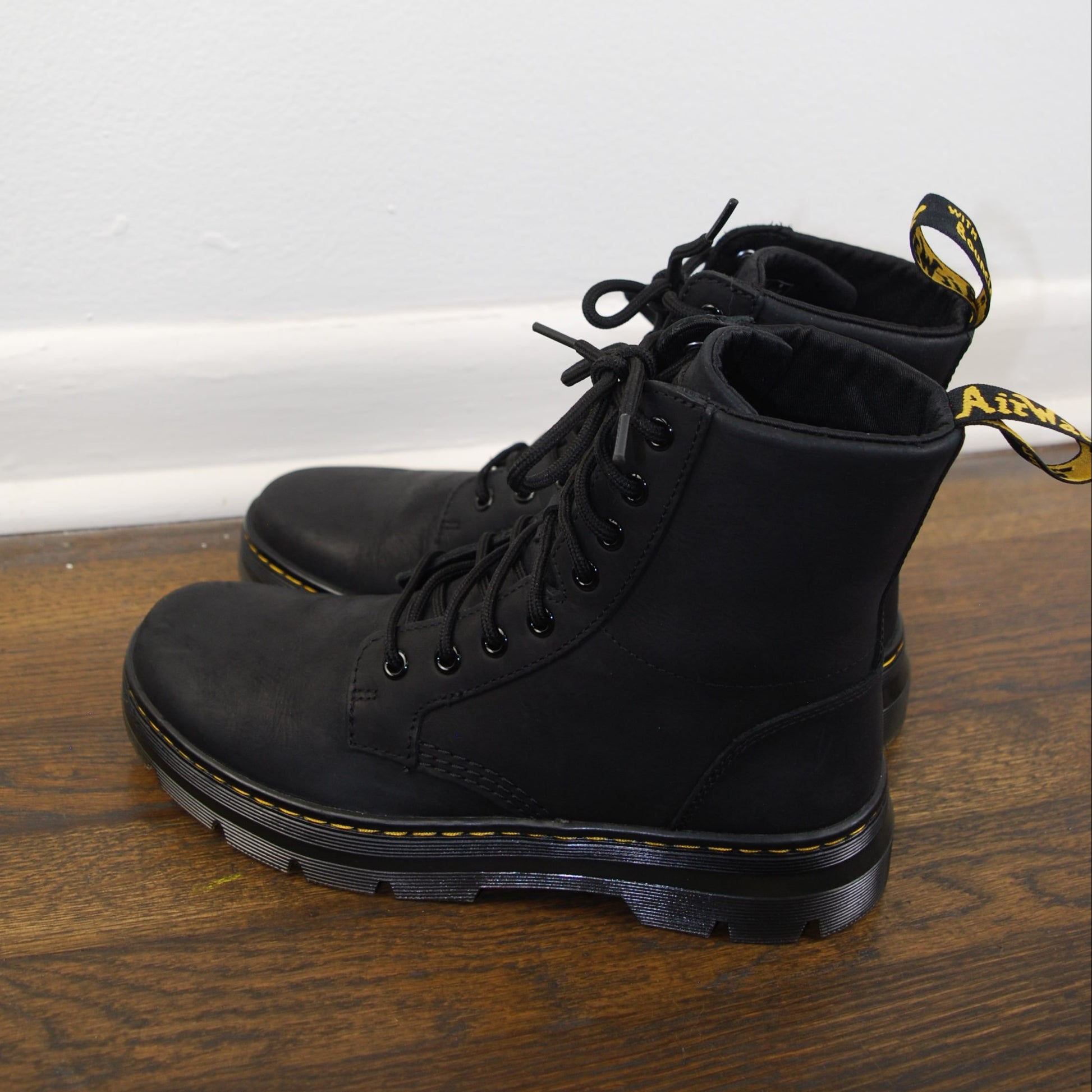 Dr. Marten Black Combs Leather Casual Boot