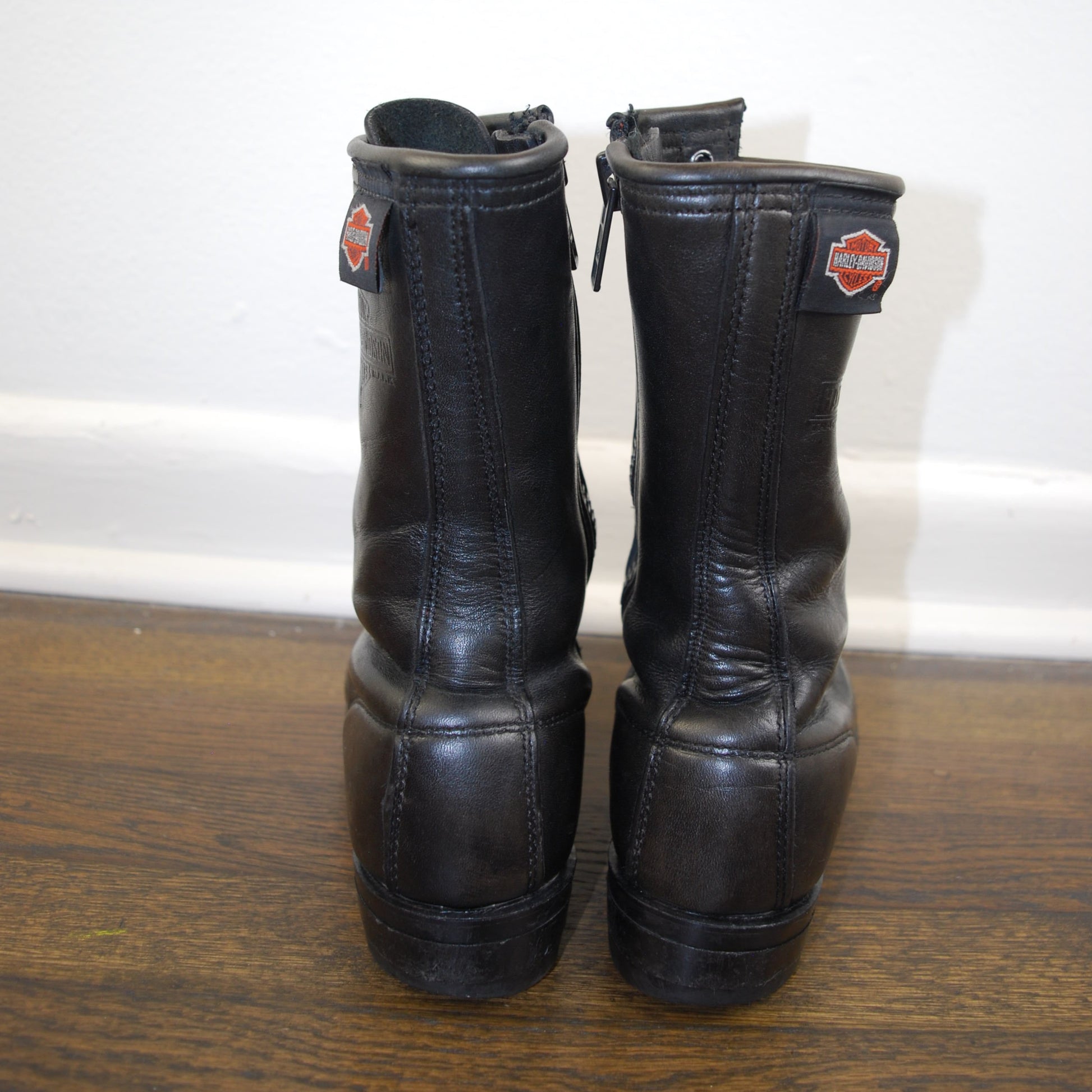 Vintage Harley Davidson Moto Zip Up Combat Boot