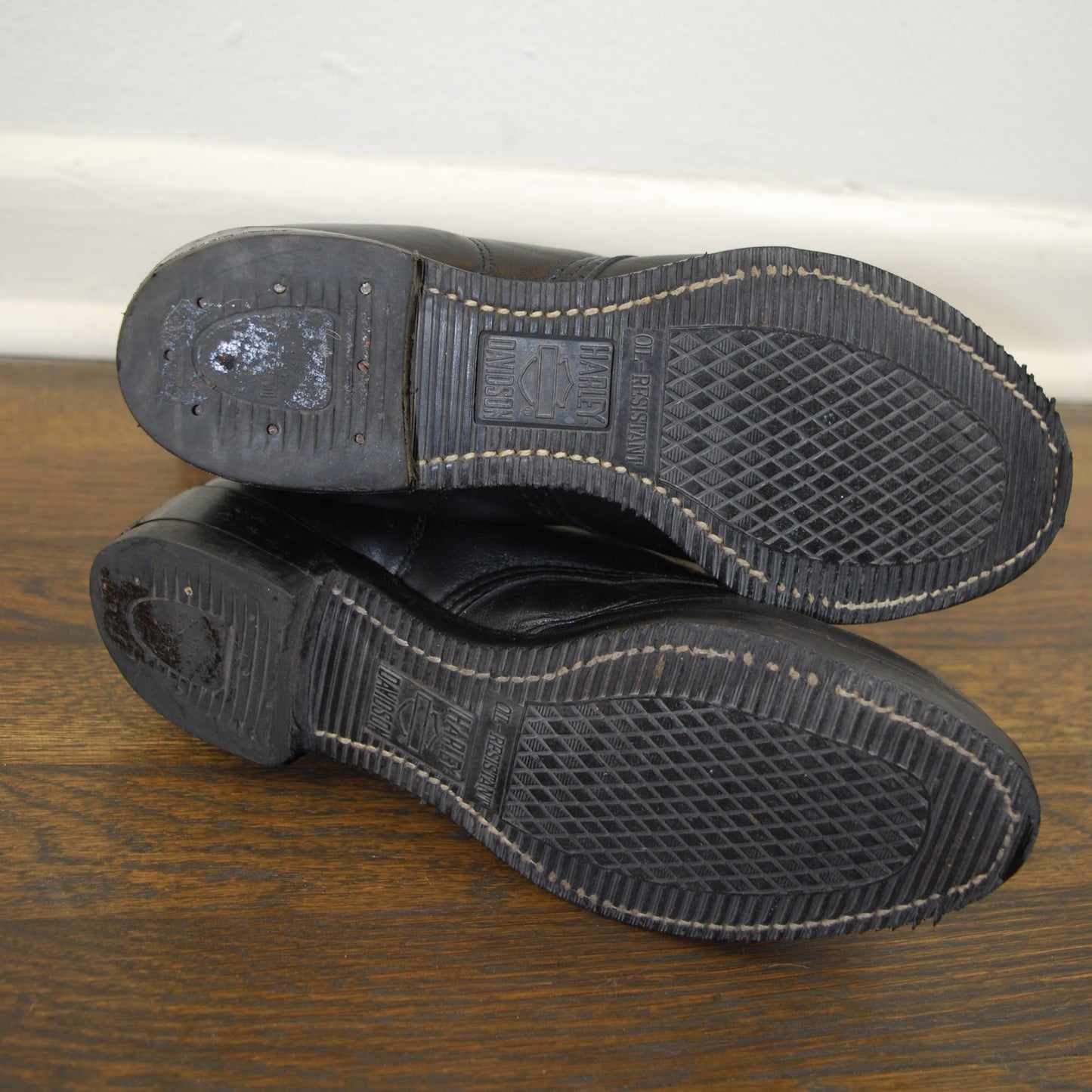 Vintage Harley Davidson Moto Zip Up Combat Boot