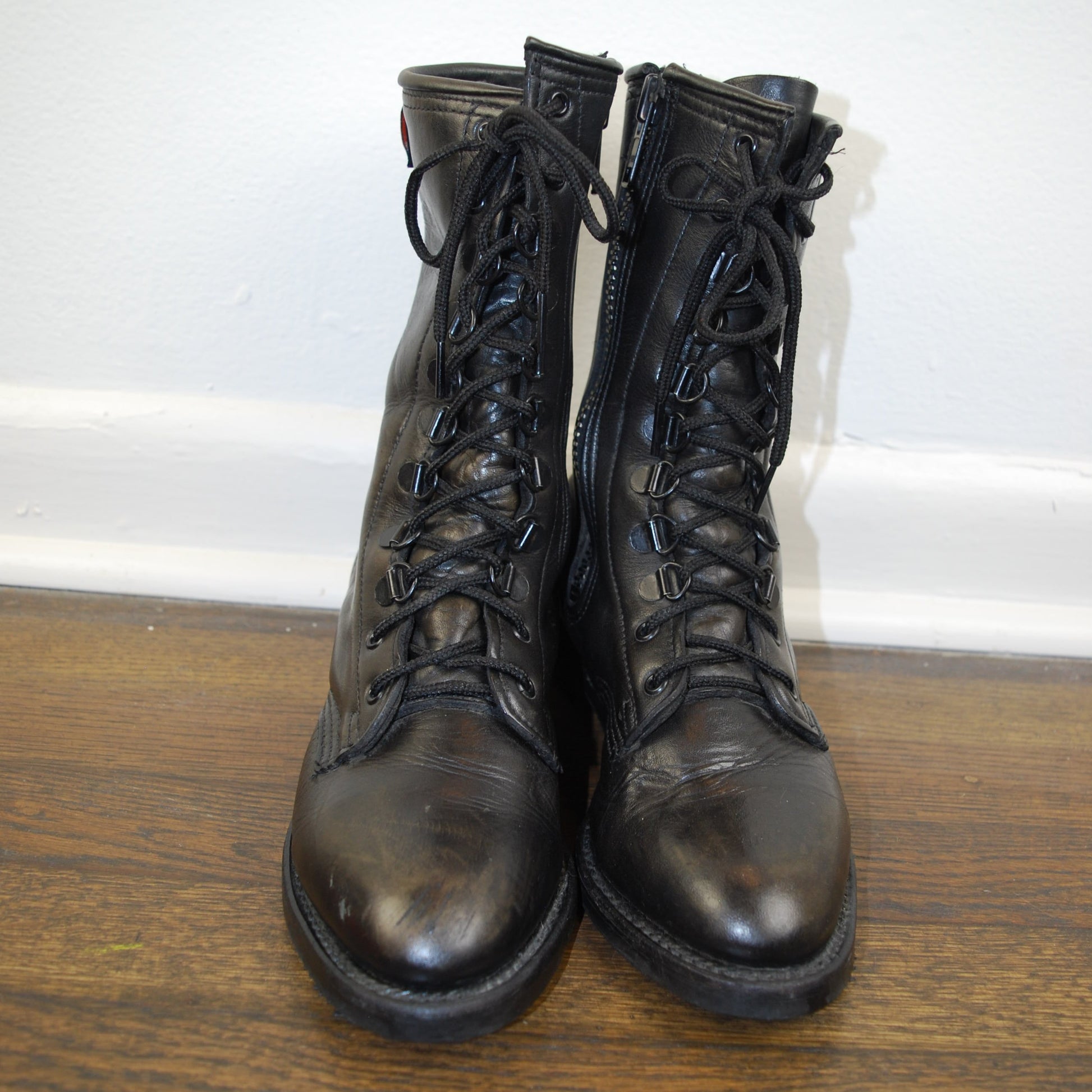 Vintage Harley Davidson Moto Zip Up Combat Boot