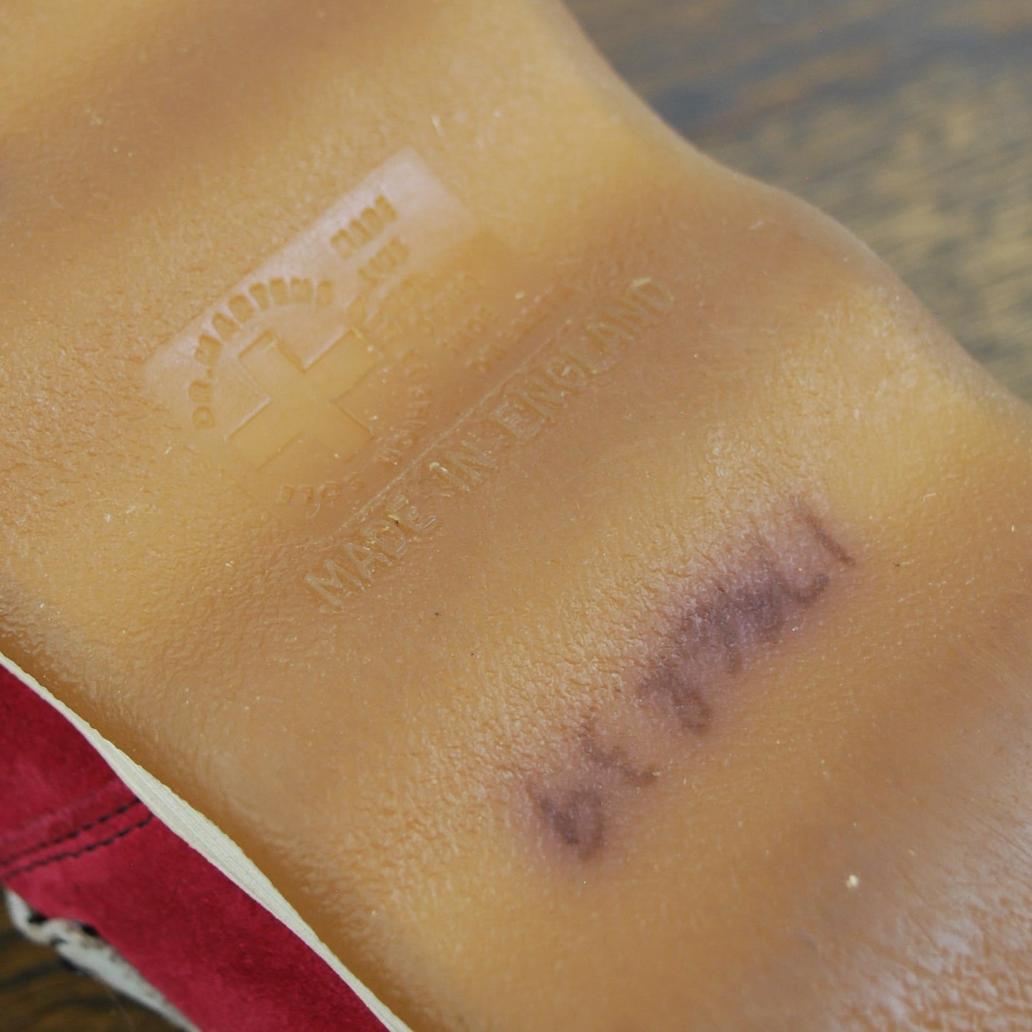 RARE Dr. Martens MIE Pink Suede Leather Mary Jane Sneaker Wavy Tide Sole