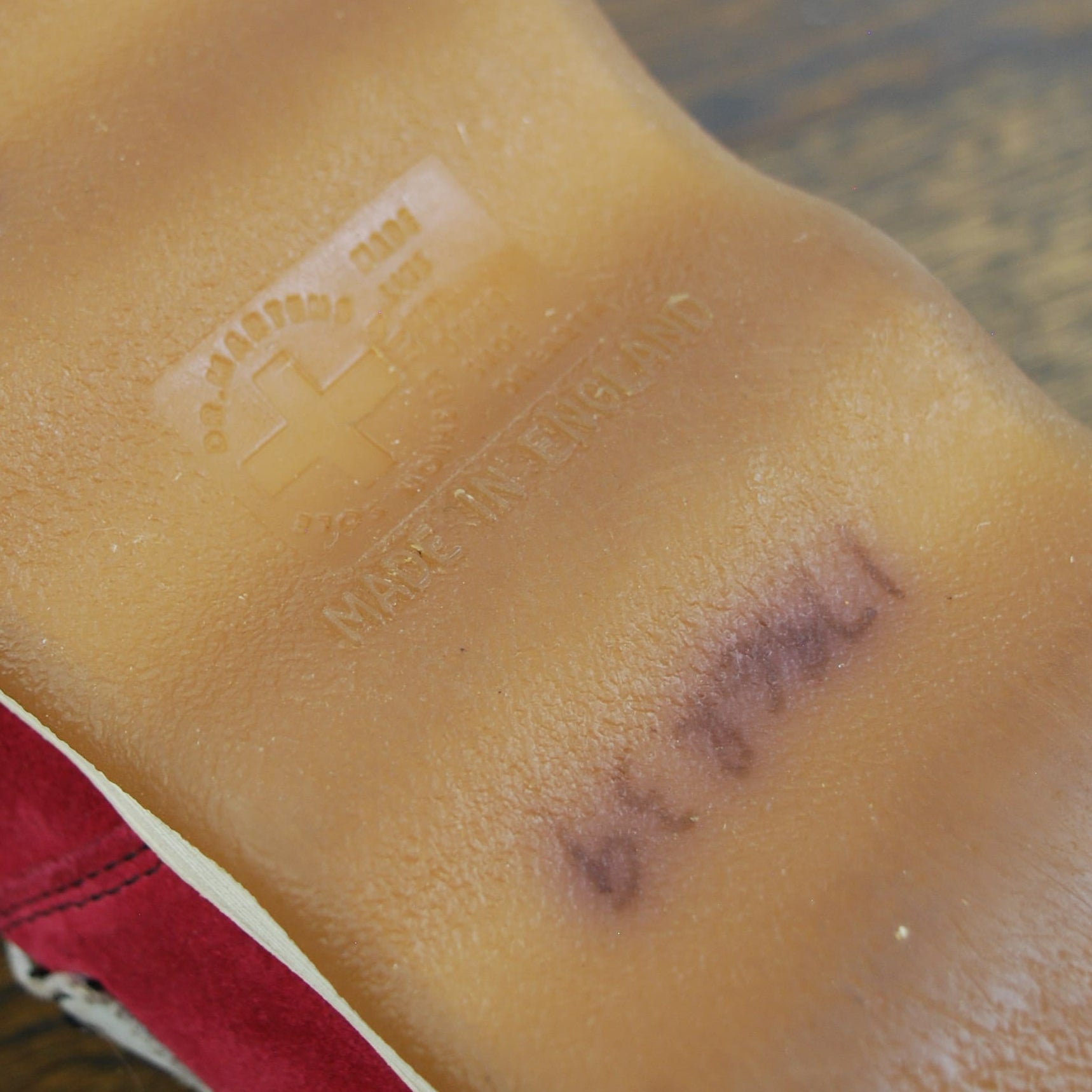 RARE Dr. Martens MIE Pink Suede Leather Mary Jane Sneaker Wavy Tide Sole