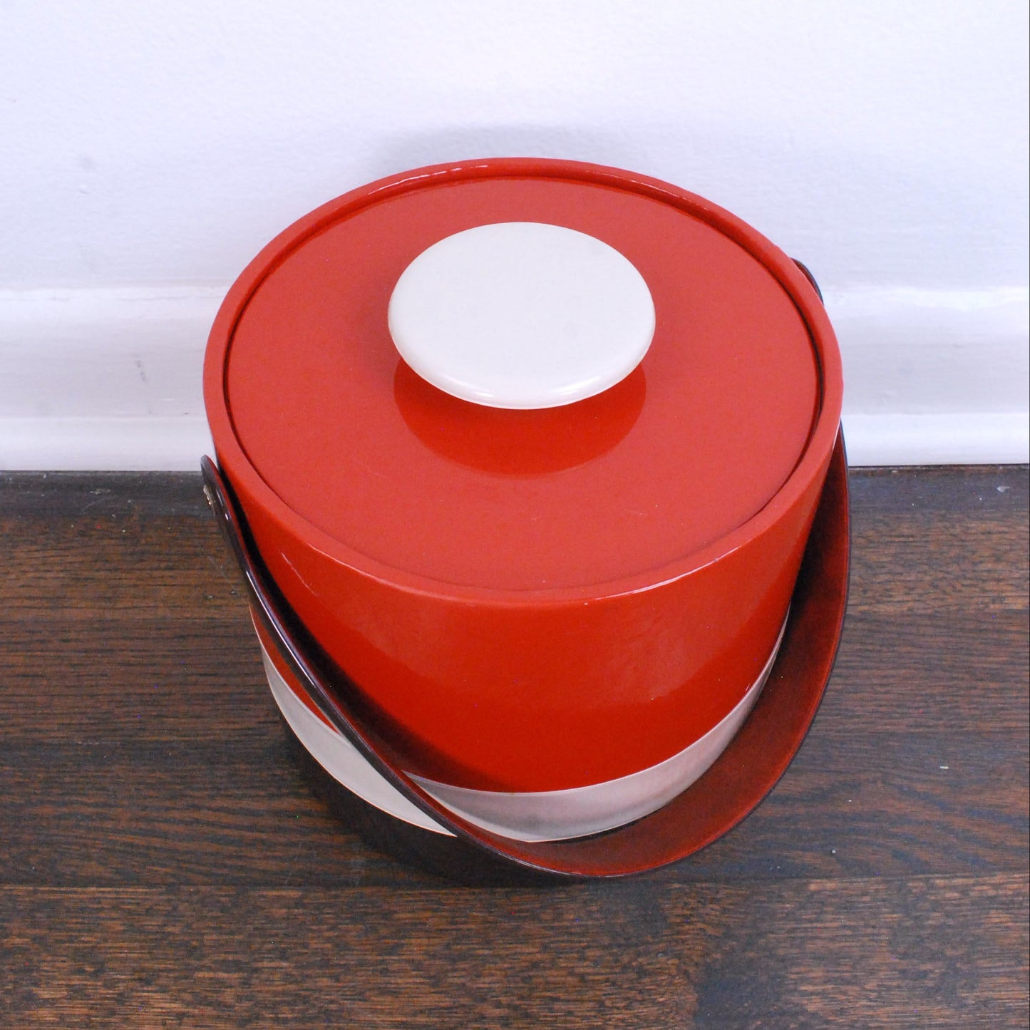 Vintage 70s ELMAR Ice Box Vintage Retro Vinyl Plastic Ice Bucket