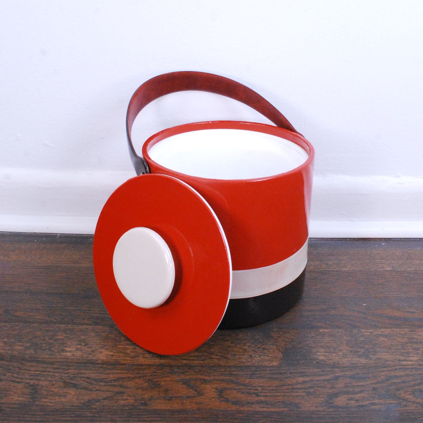 Vintage 70s ELMAR Ice Box Vintage Retro Vinyl Plastic Ice Bucket