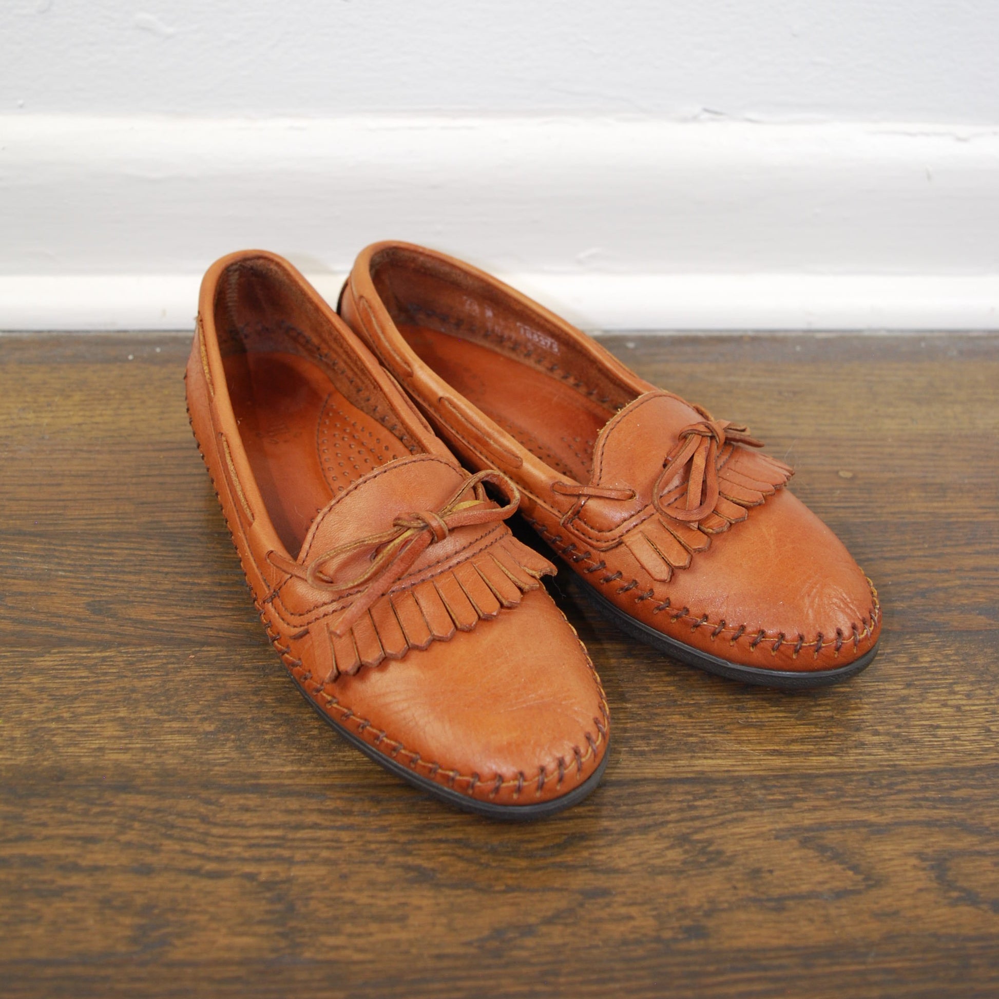 Vintage Dexter Slip On Loafer Brown Leather Moccasin Lightweight