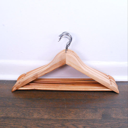 Wood Coat Hanger Luxury Coat Clothes Suit Rounded