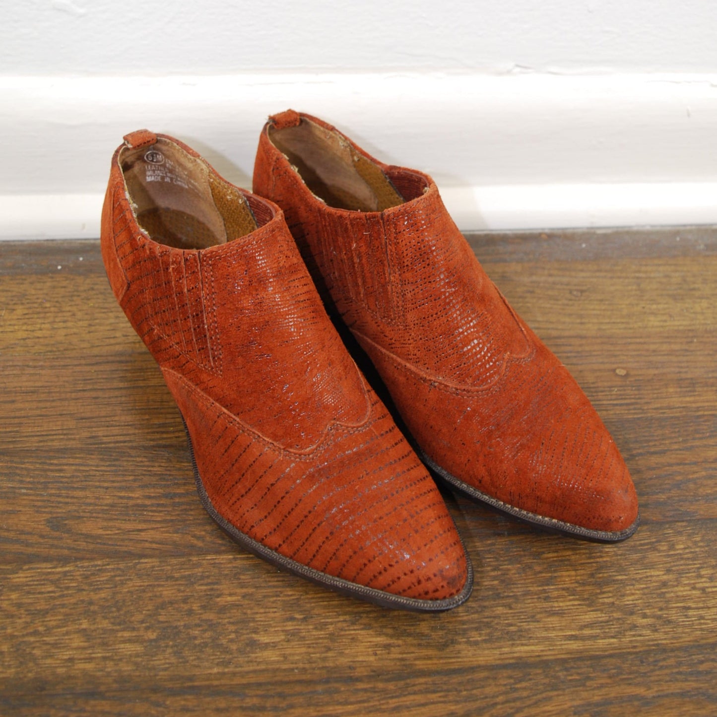 Vintage Zodiac Dazey Brown Suede Low Cut Cowboy Boot